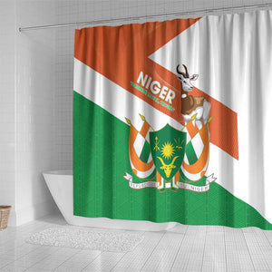 Afro Niger Shower Curtain Dama Gazelle African Pattern - Republic Day