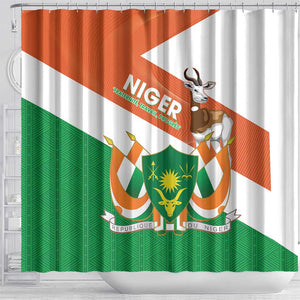 Afro Niger Shower Curtain Dama Gazelle African Pattern - Republic Day