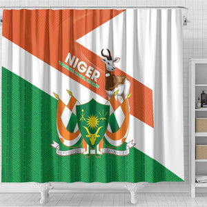 Afro Niger Shower Curtain Dama Gazelle African Pattern - Republic Day