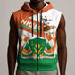 Afro Niger Sleeveless Zip Hoodie Dama Gazelle African Pattern - Republic Day - African Pride