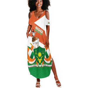 Afro Niger Summer Maxi Dress Dama Gazelle African Pattern - Republic Day