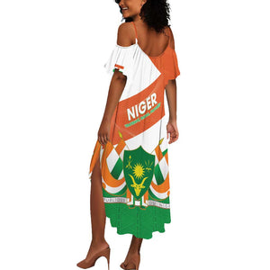 Afro Niger Summer Maxi Dress Dama Gazelle African Pattern - Republic Day