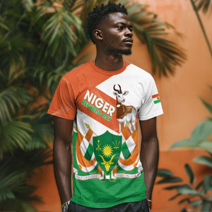 Afro Niger T shirt Dama Gazelle African Pattern - Republic Day