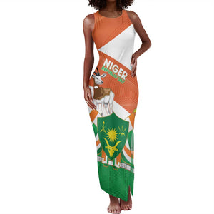 Afro Niger Tank Maxi Dress Dama Gazelle African Pattern - Republic Day