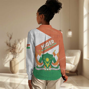 Afro Niger Women Casual Shirt Dama Gazelle African Pattern - Republic Day