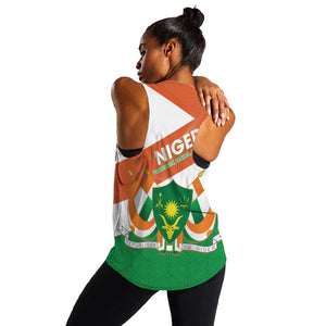 Afro Niger Women Racerback Tank Dama Gazelle African Pattern - Republic Day