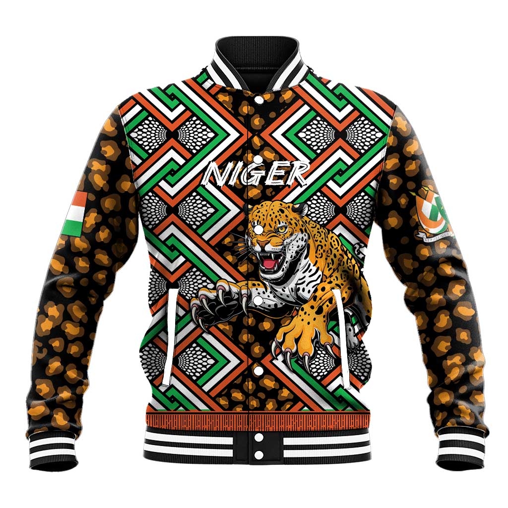 Personalized Afro Niger Baseball Jacket Leopard Ankara African Pattern