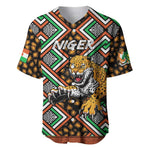 Personalized Afro Niger Baseball Jersey Leopard Ankara African Pattern
