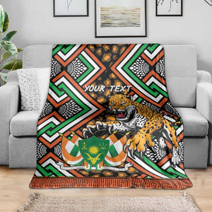 Personalized Afro Niger Blanket Leopard Ankara African Pattern