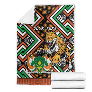 Personalized Afro Niger Blanket Leopard Ankara African Pattern