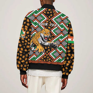 Personalized Afro Niger Bomber Jacket Leopard Ankara African Pattern