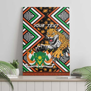 Personalized Afro Niger Canvas Wall Art Leopard Ankara African Pattern