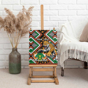 Personalized Afro Niger Canvas Wall Art Leopard Ankara African Pattern