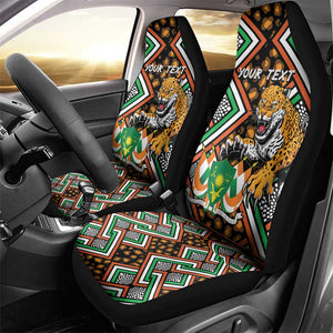 Personalized Afro Niger Car Seat Cover Leopard Ankara African Pattern