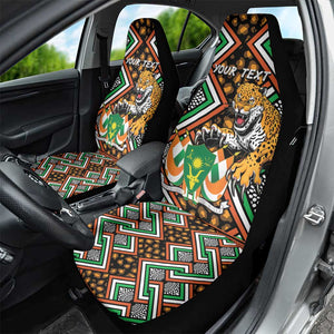 Personalized Afro Niger Car Seat Cover Leopard Ankara African Pattern