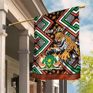 Personalized Afro Niger Garden Flag Leopard Ankara African Pattern