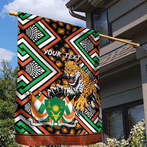 Personalized Afro Niger Garden Flag Leopard Ankara African Pattern