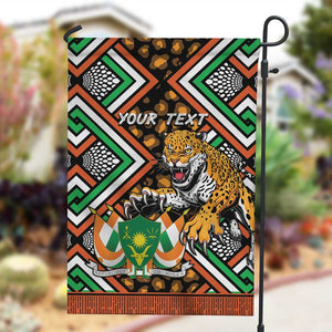 Personalized Afro Niger Garden Flag Leopard Ankara African Pattern