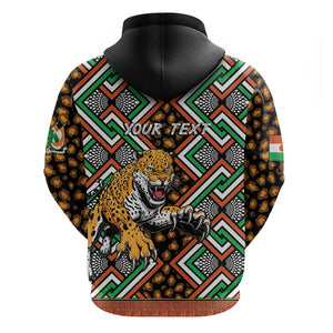 Personalized Afro Niger Hoodie Leopard Ankara African Pattern