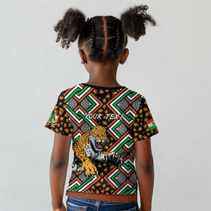 Personalized Afro Niger Kid T shirt Leopard Ankara African Pattern