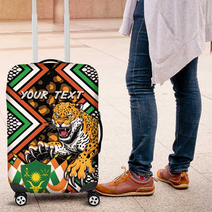 Personalized Afro Niger Luggage Cover Leopard Ankara African Pattern