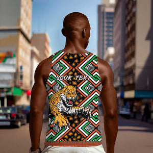 Personalized Afro Niger Men Tank Top Leopard Ankara African Pattern