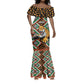 Personalized Afro Niger Mermaid Dress Leopard Ankara African Pattern