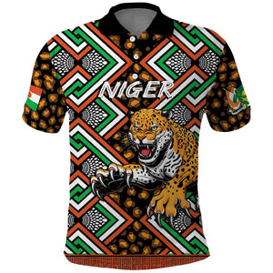 Personalized Afro Niger Polo Shirt Leopard Ankara African Pattern