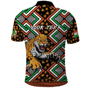 Personalized Afro Niger Polo Shirt Leopard Ankara African Pattern