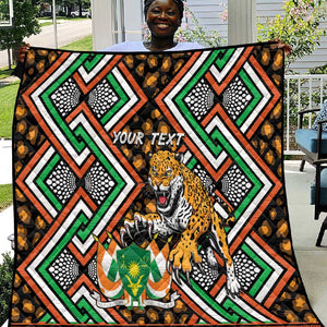 Personalized Afro Niger Quilt Leopard Ankara African Pattern