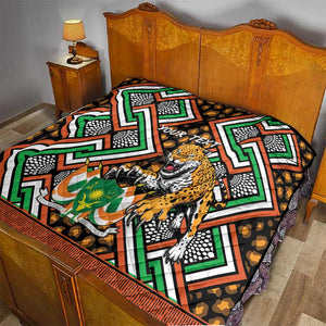 Personalized Afro Niger Quilt Leopard Ankara African Pattern