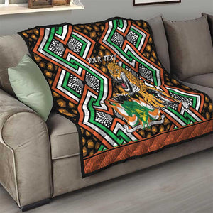 Personalized Afro Niger Quilt Leopard Ankara African Pattern