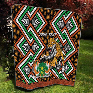 Personalized Afro Niger Quilt Leopard Ankara African Pattern