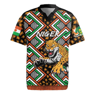 Personalized Afro Niger Rugby Jersey Leopard Ankara African Pattern