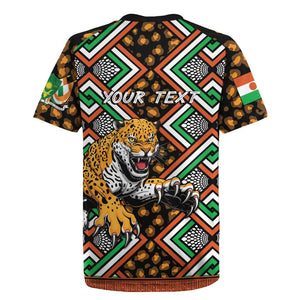 Personalized Afro Niger Rugby Jersey Leopard Ankara African Pattern