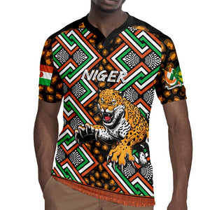 Personalized Afro Niger Rugby Jersey Leopard Ankara African Pattern