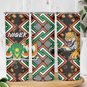 Personalized Afro Niger Skinny Tumbler Leopard Ankara African Pattern