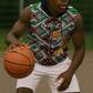 Personalized Afro Niger Sleeveless Zip Hoodie Leopard Ankara African Pattern - African Pride