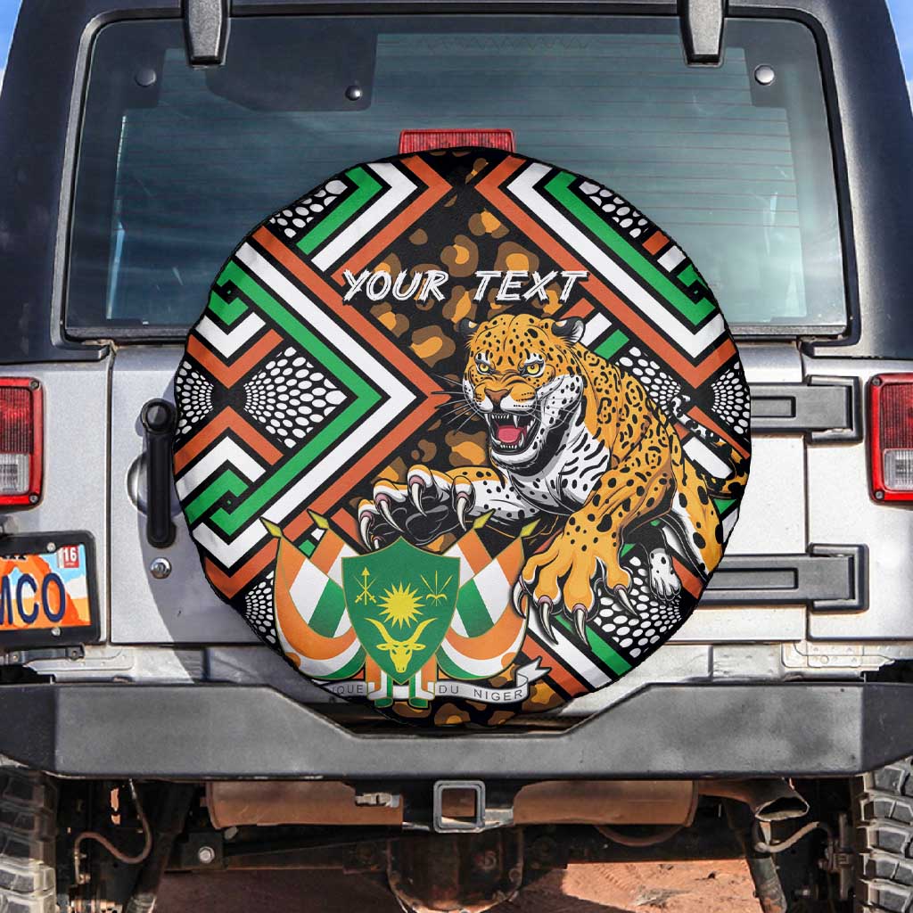 Personalized Afro Niger Spare Tire Cover Leopard Ankara African Pattern