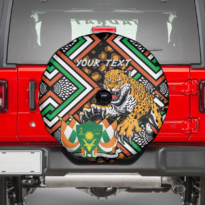 Personalized Afro Niger Spare Tire Cover Leopard Ankara African Pattern