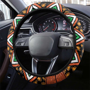 Afro Niger Steering Wheel Cover Leopard Ankara African Pattern