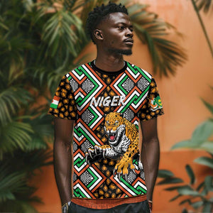 Personalized Afro Niger T shirt Leopard Ankara African Pattern