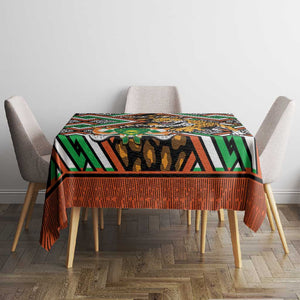 Personalized Afro Niger Tablecloth Leopard Ankara African Pattern