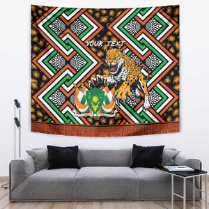 Personalized Afro Niger Tapestry Leopard Ankara African Pattern