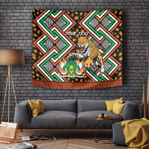 Personalized Afro Niger Tapestry Leopard Ankara African Pattern