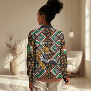 Personalized Afro Niger Women Casual Shirt Leopard Ankara African Pattern LT14