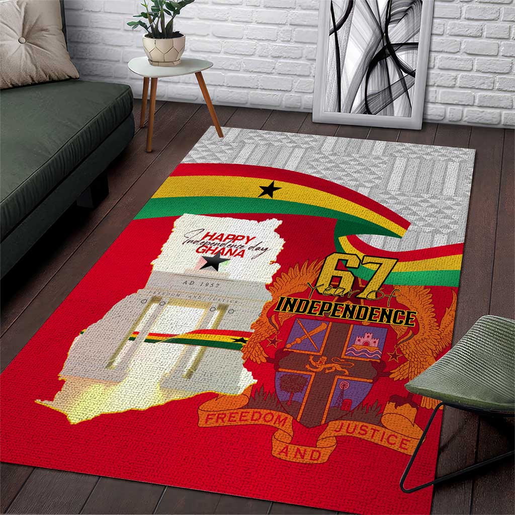 Ghana Independence Day Area Rug Gana Map Happy 67 Years Anniversary