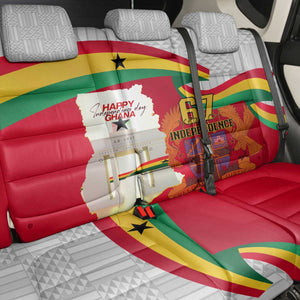 Ghana Independence Day Back Car Seat Cover Gana Map Happy 67 Years Anniversary