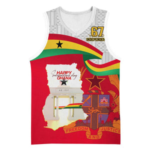 Ghana Independence Day Basketball Jersey Gana Map Happy 67 Years Anniversary LT14