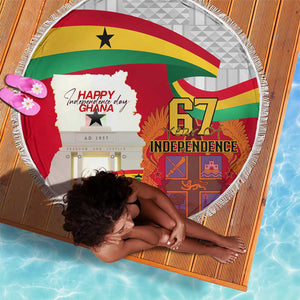 Ghana Independence Day Beach Blanket Gana Map Happy 67 Years Anniversary